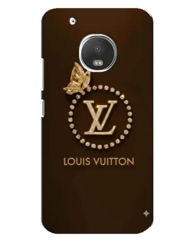 Чехол для Motorola MOTO G5s с картинкой «LV — золотая печать»