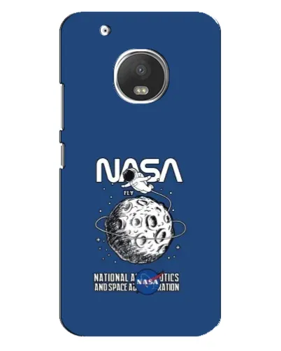 Чехол для Motorola MOTO G5s с картинкой «NASA — лунная миссия»