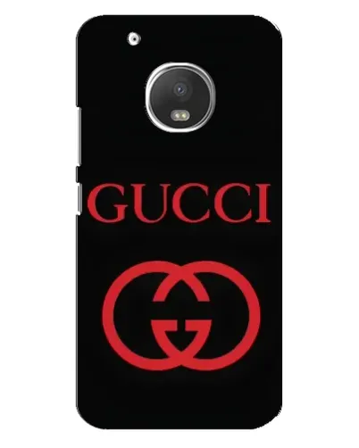 Чехол для Motorola MOTO G5s с картинкой «Gucci — красный логотип»