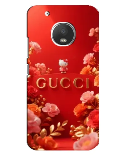 Чехол для Motorola MOTO G5s с картинкой «Gucci — золотой сад»