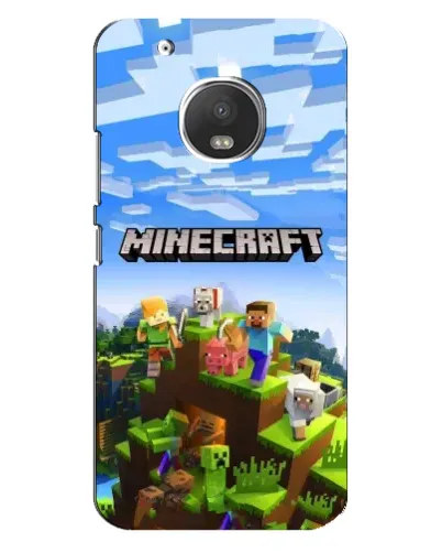 Чехол для Motorola MOTO G5s с картинкой «Minecraft классический мир»