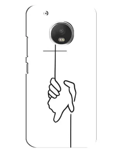 Чехол для Motorola MOTO G5s с картинкой «Рука держит»