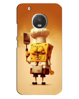 Чехол для Motorola MOTO G5s с картинкой «Губка Боб повар»