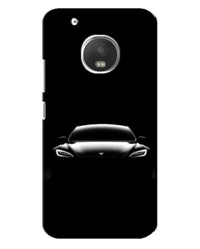 Чехол для Motorola MOTO G5s с картинкой «Фары Tesla Night»
