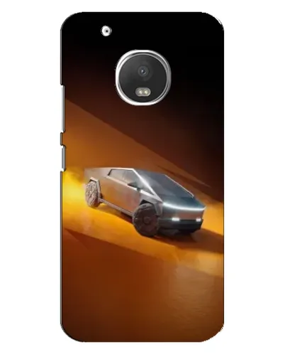 Чехол для Motorola MOTO G5s с картинкой «Cybertruck в пустыне»