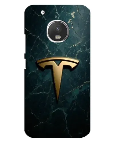 Чехол для Motorola MOTO G5s с картинкой «Мраморная Tesla Gold»