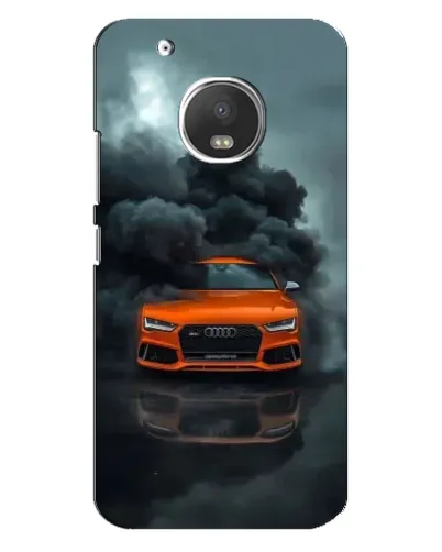 Чехол для Motorola MOTO G5s с картинкой «Audi в облаках дыма»
