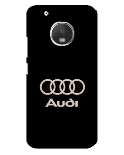 Чехол для Motorola MOTO G5s с картинкой «Audi — золотой логотип»