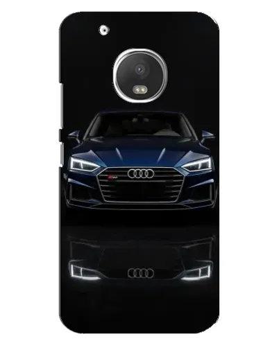 Чехол для Motorola MOTO G5s с картинкой «Audi — ночное отражение»