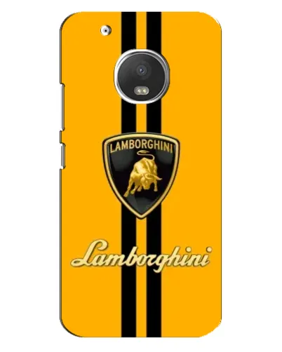 Чехол для Motorola MOTO G5s с картинкой «Lamborghini Stripe желтый»