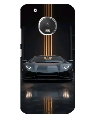 Чехол для Motorola MOTO G5s с картинкой «Lamborghini золотые линии»