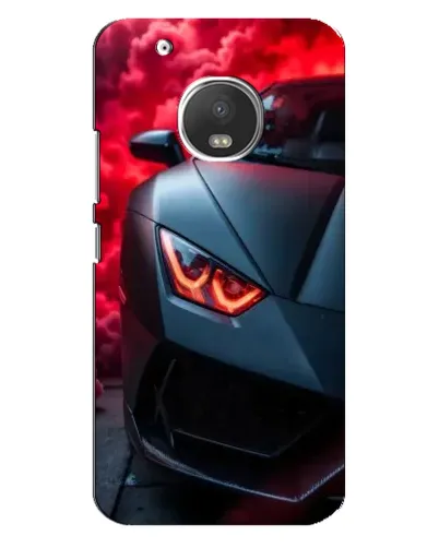 Чехол для Motorola MOTO G5s с картинкой «Lamborghini красное сияние»