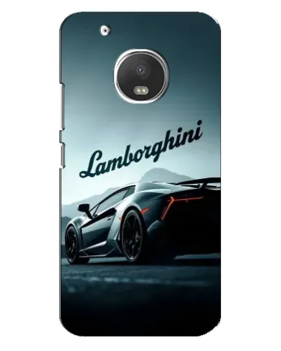 Чехол для Motorola MOTO G5s с картинкой «Классическая надпись Lamborghini»