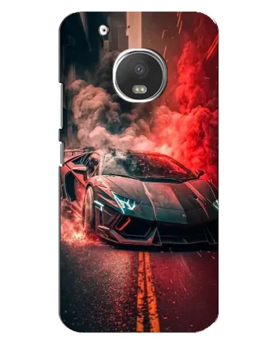 Чехол для Motorola MOTO G5s с картинкой «Lamborghini красный дым»