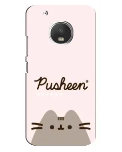Чехол для Motorola MOTO G5s с картинкой «Pusheen логотип»