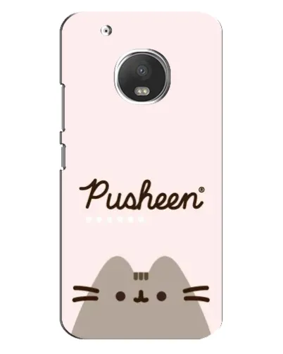 Чехол для Motorola MOTO G5s с картинкой «Pusheen логотип»