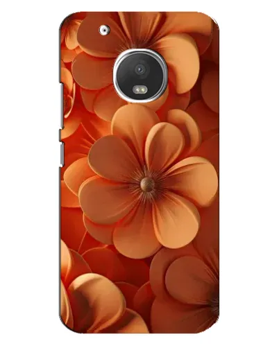 Чехол для Motorola MOTO G5s с картинкой «Оранжевый макро цветок»