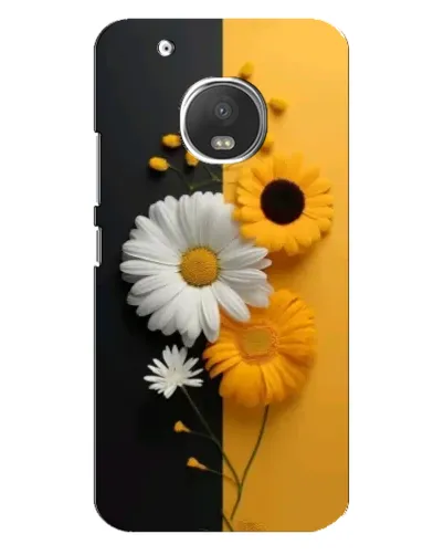 Чехол для Motorola MOTO G5s с картинкой «Подсолнух и ромашка»