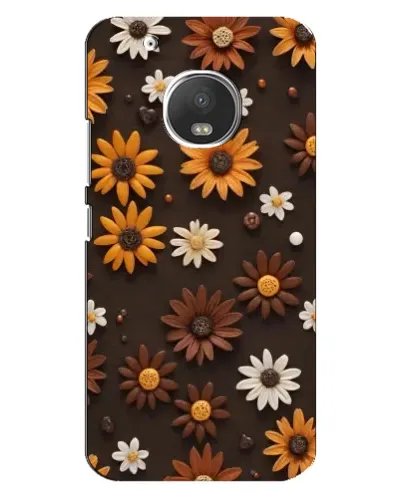 Чехол для Motorola MOTO G5s с картинкой «Узор из маленьких подсолнухов»