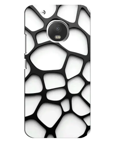 Чехол для Motorola MOTO G5s с картинкой «Белая объемная сетка»
