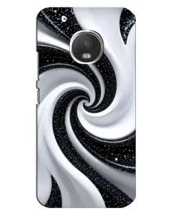 Чехол для Motorola MOTO G5s с картинкой «Черно-белая спираль»