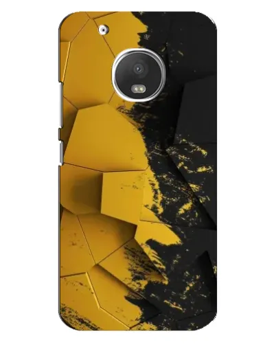 Чехол для Motorola MOTO G5s с картинкой «Золотые осколки геометрии»