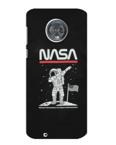 Чехол для Motorola MOTO G6 с картинкой «NASA — шагаем по Луне»