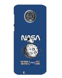 Чехол для Motorola MOTO G6 с картинкой «NASA — лунная миссия»