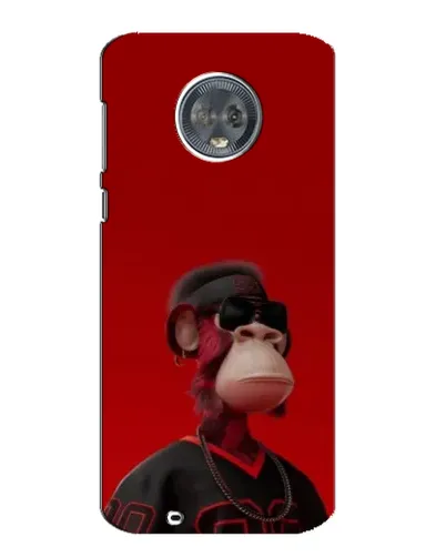 Чехол для Motorola MOTO G6 с картинкой «Bored Ape в красном»