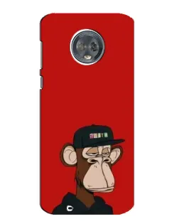 Чехол для Motorola MOTO G6 с картинкой «Bored Ape — красный фон» Чехол для Motorola MOTO G6 с картинкой «Bored Ape — красный фон»