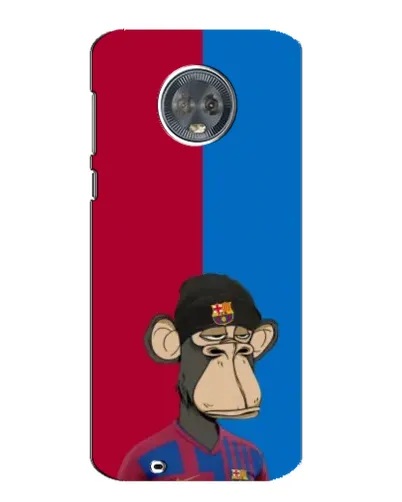 Чехол для Motorola MOTO G6 с картинкой «Bored Ape — фанат Барсы»