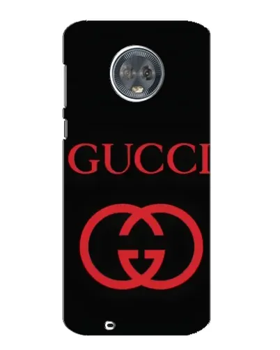 Чехол для Motorola MOTO G6 с картинкой «Gucci — красный логотип»