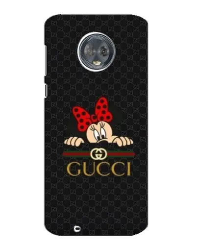 Чехол для Motorola MOTO G6 с картинкой «Минни Маус Gucci — черный»