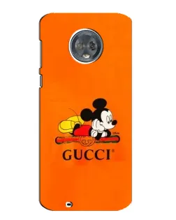 Чехол для Motorola MOTO G6 с картинкой «Микки Маус Gucci — оранж»