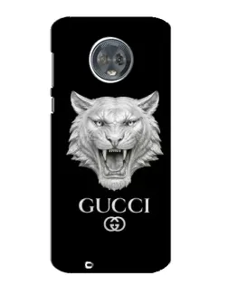 Чехол для Motorola MOTO G6 с картинкой «Gucci — серебряный лев»