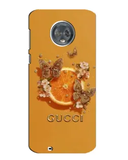 Чехол для Motorola MOTO G6 с картинкой «Gucci — золотые бабочки»