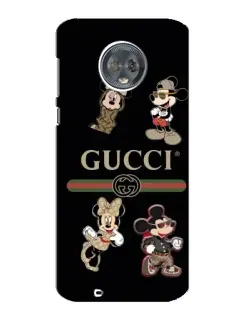 Чехол для Motorola MOTO G6 с картинкой «Gucci — герои Disney и монограмма»
