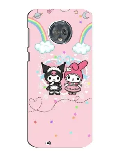 Чехол для Motorola MOTO G6 с картинкой «My Melody и Kuromi» Чехол для Motorola MOTO G6 с картинкой «My Melody и Kuromi»