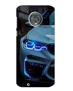 Чехол для Motorola MOTO G6 с картинкой «Взгляд BMW с синими фарами» Чехол для Motorola MOTO G6 с картинкой «Взгляд BMW с синими фарами»