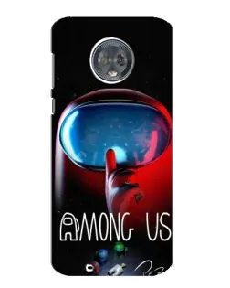 Чехол для Motorola MOTO G6 с картинкой «Красный импостер — макро»