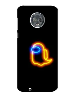 Чехол для Motorola MOTO G6 с картинкой «Among Us неоновое сияние»