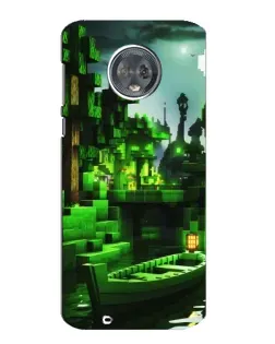 Чехол для Motorola MOTO G6 с картинкой «Minecraft лесной пейзаж»