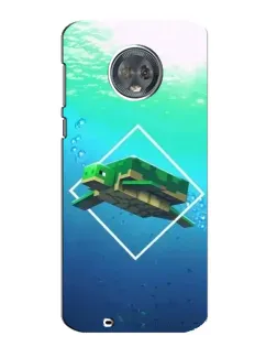 Чехол для Motorola MOTO G6 с картинкой «Черепаха Minecraft»
