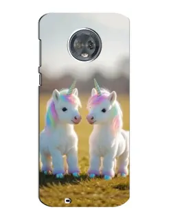 Чехол для Motorola MOTO G6 с картинкой «Пара единорогов»