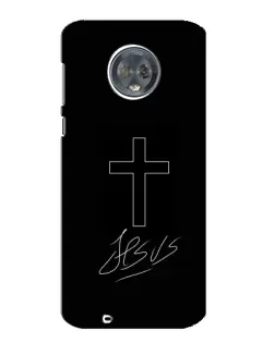 Чехол для Motorola MOTO G6 с картинкой «Графический крест Jesus»
