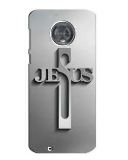 Чехол для Motorola MOTO G6 с картинкой «Металлический крест Jesus»