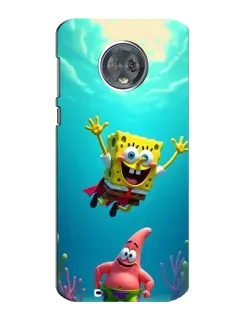 Чехол для Motorola MOTO G6 с картинкой «Спанч Боб под водой»