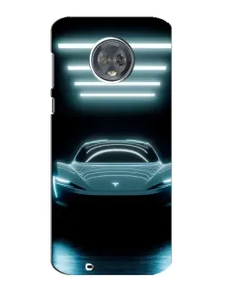 Чехол для Motorola MOTO G6 с картинкой «Tesla в неоне» Чехол для Motorola MOTO G6 с картинкой «Tesla в неоне»
