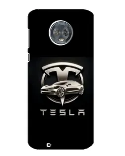 Чехол для Motorola MOTO G6 с картинкой «Tesla — серебристое авто» Чехол для Motorola MOTO G6 с картинкой «Tesla — серебристое авто»
