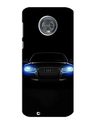 Чехол для Motorola MOTO G6 с картинкой «Audi в неоне»